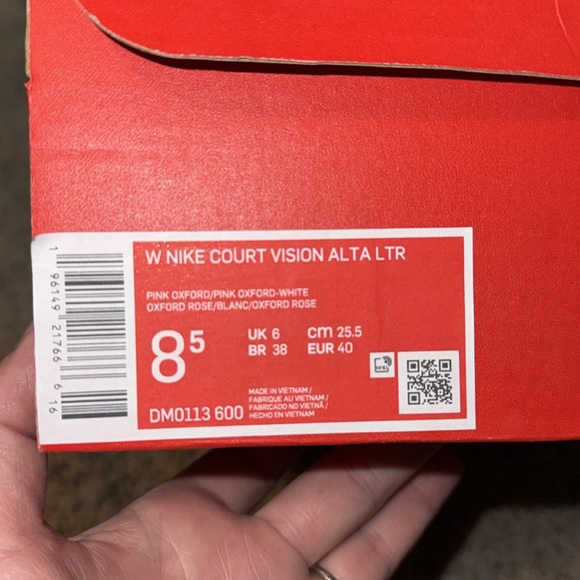 Nike Court Vision Alta Platform Sneaker Pink Oxford Sz 8.5 EUC Box Included - Picture 14 of 14
